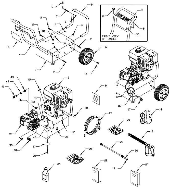 GENERAC 1540-0 parts breakdown
